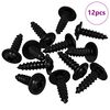 vidaXL Clou auto-perceur 12 pi&egrave;ces Noir 3,5 x 12 mm Fer