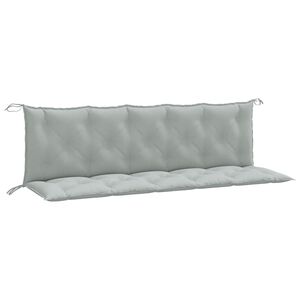 vidaXL Coussins de banc de jardin lot de 2 gris clair m&eacute;lang&eacute; tissu