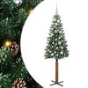 vidaXL Sapin de No&euml;l mince Vert 150 cm PVC et bois de pin massif