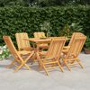 vidaXL Ensemble &agrave; manger de jardin 7 pcs Bois de teck solide