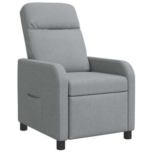 vidaXL Fauteuil inclinable Gris clair Tissu