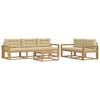 vidaXL Ensemble de canap&eacute;s d'ext&eacute;rieur 6 pc Blanc et Beige
