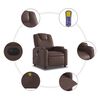 vidaXL Fauteuil de massage inclinable &eacute;lectrique marron similicuir