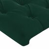 vidaXL T&ecirc;te de lit Vert fonc&eacute; 90x7x78/88 cm Velours