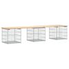 vidaXL Banc de jardin design de gabion 203x44x42 cm bois massif de pin