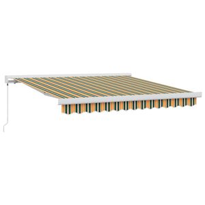 vidaXL Auvent r&eacute;tractable Vert et jaune 300 x 250 cm