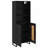 vidaXL Haut Armoire Ch&ecirc;ne noir 69,5 x 34 x 180 cm Bois d'ing&eacute;nierie
