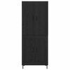 vidaXL Haut Armoire Ch&ecirc;ne noir 69,5 x 34 x 180 cm Bois d'ing&eacute;nierie