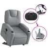 vidaXL Fauteuil inclinable de massage &eacute;lectrique Gris clair Tissu