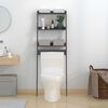 vidaXL &Eacute;tag&egrave;re de toilette Gris 63,5x32x179 cm Bois de pin massif