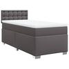 vidaXL Sommier à lattes de lit avec matelas Gris 80x200 cm Similicuir