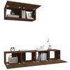 vidaXL Ensemble de meubles TV 3 pcs Ch&ecirc;ne marron Bois d'ing&eacute;nierie