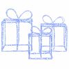 vidaXL Bo&icirc;tes cadeaux lumineuses de No&euml;l LOVIISA 3 pc 360 LED Bleu