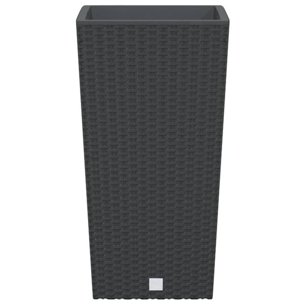 vidaXL Jardini&egrave;re et int&eacute;rieur amovible anthracite 11/26,5 L rotin PP