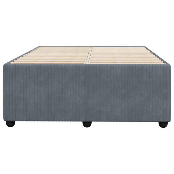 vidaXL Cadre de lit sans matelas gris foncé 120x190 cm velours