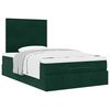 vidaXL Cadre de lit ottoman avec matelas vert fonc&eacute; 120x200 cm velours