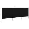 vidaXL Paravent 3 panneaux Tissu 400 x 160 cm Noir