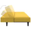 vidaXL Canap&eacute;-lit &agrave; 2 places avec repose-pied Jaune Velours