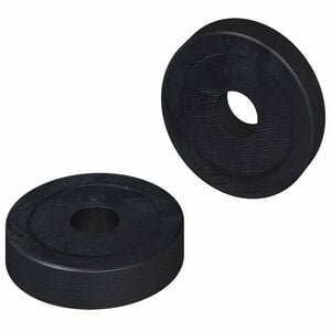 vidaXL compatible avec des rondelles plates 2 pi&egrave;ces Noir &empty;15 x 3 mm