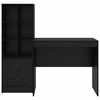 vidaXL Bureau avec tiroir 2 pcs Ch&ecirc;ne noir