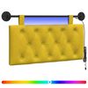 vidaXL T&ecirc;te de lit suspendue Avec lumi&egrave;re LED Jaune Velours
