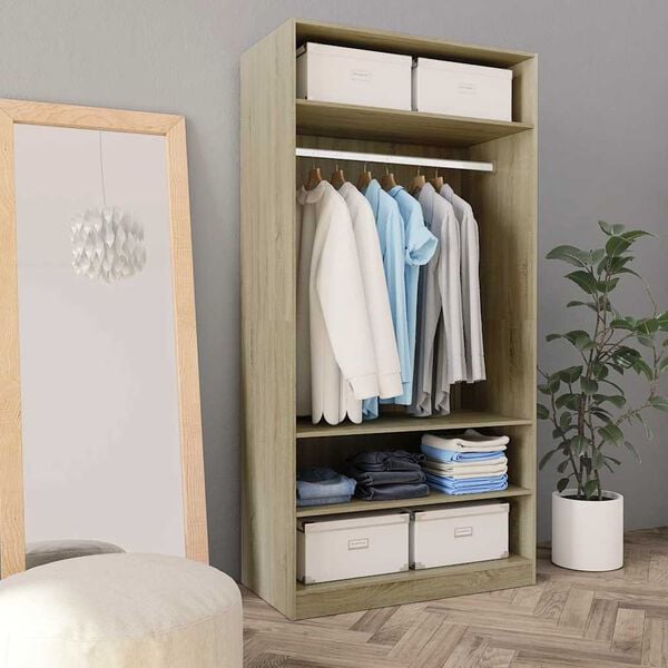 vidaXL Garde-robe Ch&ecirc;ne sonoma 100x50x200 cm Bois d'ing&eacute;nierie