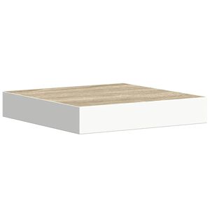 vidaXL &Eacute;tag&egrave;re murale flottante Ch&ecirc;ne et blanc 23x23,5x3,8 cm MDF