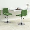 vidaXL Chaises pivotantes &agrave; manger lot de 2 vert fonc&eacute; velours