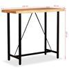 vidaXL Ensemble de bar 5 pcs Bois d'acacia Cuir v&eacute;ritable et toile
