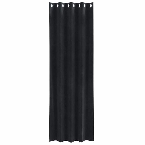 vidaXL Rideaux occultants 2 pcs Noir 140 x 225 cm Velours