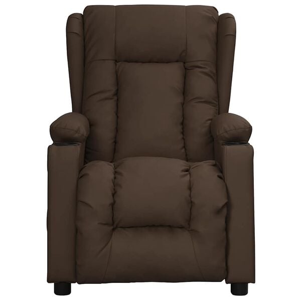 vidaXL Fauteuil Marron Similicuir