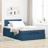 vidaXL Lit ottoman avec matelas bleu 120x200 cm tissu