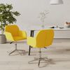 vidaXL Chaises pivotantes &agrave; manger lot de 2 jaune moutarde tissu