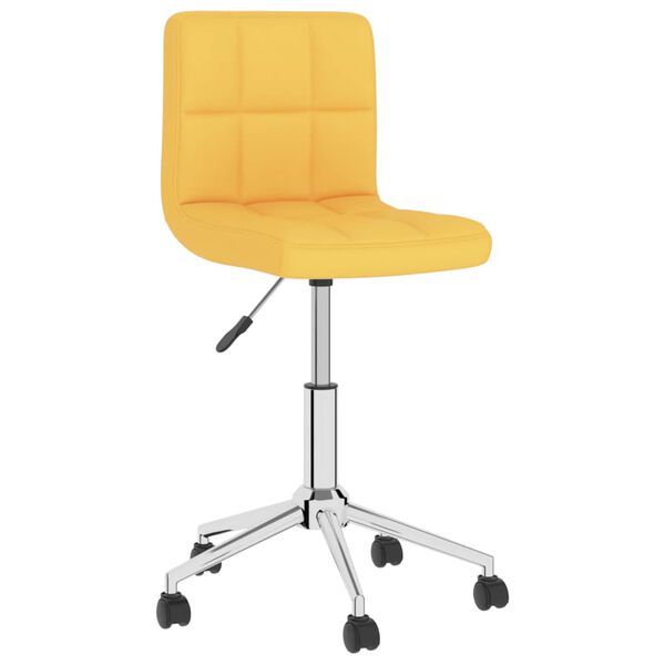 vidaXL Chaises pivotantes &agrave; manger lot de 6 Jaune moutarde Tissu