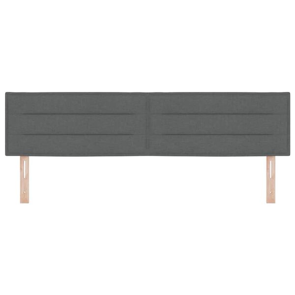 vidaXL T&ecirc;te de lit avec t&ecirc;te de lit Gris fonc&eacute; 180 cm Cuir synth&eacute;tique