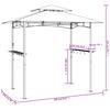 vidaXL Gazebo BBQ et étagères latérales anthracite 240x150x243cm acier