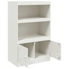 vidaXL Buffet blanc 67x39x107 cm acier