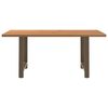 vidaXL Table à manger marron clair bois de chêne massif rectangulaire
