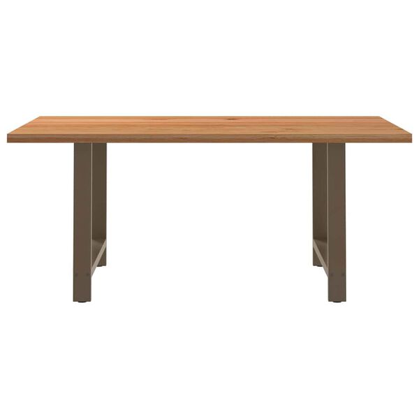 vidaXL Table à manger marron clair bois de chêne massif rectangulaire