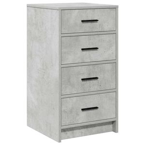 vidaXL Buffet avec tiroir Gris b&eacute;ton 40 x 41 x 75 cm Bois d'ing&eacute;nierie