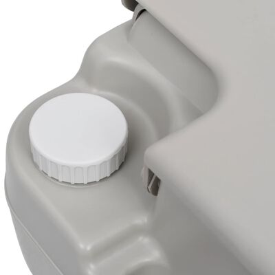 vidaXL Toilette portable de camping Gris 10+10 L