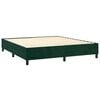 vidaXL Sommier &agrave; lattes de lit matelas et LED Vert fonc&eacute; 180x200 cm