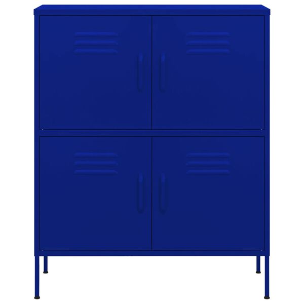 vidaXL Armoire de rangement Bleu marine 80x35x101,5 cm Acier
