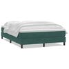 vidaXL Sommier &agrave; lattes de lit et matelas vert fonc&eacute; 140x220cm velours