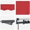 vidaXL Auvent R&eacute;tractable Rouge 350 x 250 cm tissu