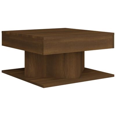 vidaXL Table basse Chêne marron 57x57x30 cm Bois d'ingénierie