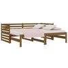 vidaXL Lit coulissant sans matelas marron miel 2x(80x200)cm