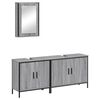vidaXL Ensemble de meubles de salle de bain 3 pcs Sonoma gris
