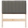 vidaXL T&ecirc;te de lit capitonn&eacute;e Marron et gris clair 75 cm Pin massif