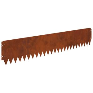 vidaXL Bordure de Pelouse 20 pc 103 x 20 cm Acier Rouill&eacute;